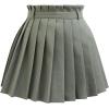 imageCHICWISH Women Summer 2 Piece Outfits Button Down V Neck Sleeveless Vest Blazer Waistcoat and Pleated Mini Dress SetGrey