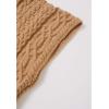 imageCHICWISH Women Turtleneck Cable Knit Cape Sweater Chunky Fall Casual Pullover Top Elbow Sleeves Sweater Vest CamelCamel
