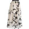 imageCHICWISH Womens 3D Butterfly DoubleLayered Mesh Midi SkirtCream