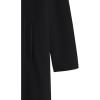 imageCHICWISH Womens BlackBrownOatmealIvory Lapel Open Front Quilted Wide lapel CottonBlend CoatBlack