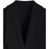 imageCHICWISH Womens BlackBrownOatmealIvory Lapel Open Front Quilted Wide lapel CottonBlend CoatBlack