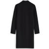 imageCHICWISH Womens BlackBrownOatmealIvory Lapel Open Front Quilted Wide lapel CottonBlend CoatBlack