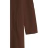 imageCHICWISH Womens BlackBrownOatmealIvory Lapel Open Front Quilted Wide lapel CottonBlend CoatBrown