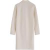 imageCHICWISH Womens BlackBrownOatmealIvory Lapel Open Front Quilted Wide lapel CottonBlend CoatOatmeal