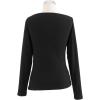 imageCHICWISH Womens Boat Neck Ruched Long Sleeves Knit TopBoat Neckblack