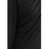 imageCHICWISH Womens Boat Neck Ruched Long Sleeves Knit TopBoat Neckblack