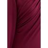 imageCHICWISH Womens Boat Neck Ruched Long Sleeves Knit TopBoat Neckburgundy