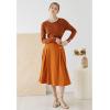 imageCHICWISH Womens CaramelBlackNavyDusty BlueCreamWhite Pearl Trimmed Soft Knit TopCaramel