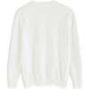 imageCHICWISH Womens CaramelBlackNavyDusty BlueCreamWhite Pearl Trimmed Soft Knit TopWhite