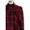 imageCHICWISH Womens Comfy Casual Warm Big Bow GreenRed Tartan Check Dolly Dress CoatRed