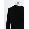 imageCHICWISH Womens Mock Neck Ruched Long Sleeves Knit TopMock Neckblack