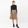 imageCHICWISH Womens Mock Neck Ruched Long Sleeves Knit TopMock Neckblack