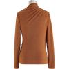 imageCHICWISH Womens Mock Neck Ruched Long Sleeves Knit TopMock Neckpumpkin