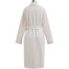 imageCHICWISH Womens Open Front Cardigan Long Sleeve Notch Lapel Belted Longline Coatigan Ribbed Knit Coat With PocketsIvory