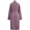 imageCHICWISH Womens Open Front Cardigan Long Sleeve Notch Lapel Belted Longline Coatigan Ribbed Knit Coat With PocketsMauve