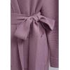 imageCHICWISH Womens Open Front Cardigan Long Sleeve Notch Lapel Belted Longline Coatigan Ribbed Knit Coat With PocketsMauve