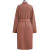 imageCHICWISH Womens Open Front Cardigan Long Sleeve Notch Lapel Belted Longline Coatigan Ribbed Knit Coat With PocketsRust