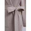 imageCHICWISH Womens Open Front Cardigan Long Sleeve Notch Lapel Belted Longline Coatigan Ribbed Knit Coat With PocketsTaupe