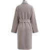imageCHICWISH Womens Open Front Cardigan Long Sleeve Notch Lapel Belted Longline Coatigan Ribbed Knit Coat With PocketsTaupe