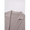 imageCHICWISH Womens Open Front Cardigan Long Sleeve Notch Lapel Belted Longline Coatigan Ribbed Knit Coat With PocketsTaupe