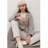 imageCHICWISH Womens Open Front Cardigan Long Sleeve Notch Lapel Belted Longline Coatigan Ribbed Knit Coat With PocketsTaupe