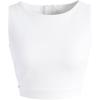 imageCHICWISH Womens SelfTie Bowknot White Sleeveless Crop TopWhite