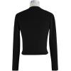 imageCHICWISH Womens WhiteBlackLight PinkRed HeartShape Buttons Square Neck Knit TopBlack