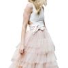 imageCHICWISH Womens SelfTie Bowknot White Sleeveless Crop TopWhite
