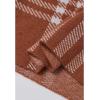 imageCHICWISH 2023 Fall Winter Womens Caramel Classic Plaid Round Neck Oversized Sweaters Long Sleeve Casual Knit Pullover TopsCaramel