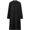 imageCHICWISH Women Contrast Edge Open Front Knit Cardigan Coat Lightweight Long Cardigans with PocketsBlack