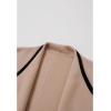 imageCHICWISH Women Contrast Edge Open Front Knit Cardigan Coat Lightweight Long Cardigans with PocketsCamel
