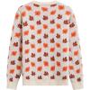 imageCHICWISH Women Maple Leaf Knit Sweater Oversized Chunky Long Sleeves Crewneck Jumper Fall Winter Casual Pullover TopsIvory