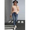 imageCHICWISH Women Maple Leaf Knit Sweater Oversized Chunky Long Sleeves Crewneck Jumper Fall Winter Casual Pullover TopsIvory