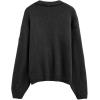 imageCHICWISH Womens Black Purple Halloween Ghost Patch Open Front Cardigan Sweaters V Neck Casual Button Down Knit CoatsBlack Ghost