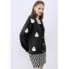 imageCHICWISH Womens Black Purple Halloween Ghost Patch Open Front Cardigan Sweaters V Neck Casual Button Down Knit CoatsBlack Ghost