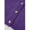 imageCHICWISH Womens Black Purple Halloween Ghost Patch Open Front Cardigan Sweaters V Neck Casual Button Down Knit CoatsPurple