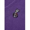 imageCHICWISH Womens Black Purple Halloween Ghost Patch Open Front Cardigan Sweaters V Neck Casual Button Down Knit CoatsPurple