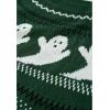 imageCHICWISH Womens BlackArmy GreenOrange Cute Ghost Long Sleeves Halloween Knit Sweater PulloverArmy Green