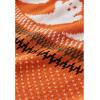 imageCHICWISH Womens BlackArmy GreenOrange Cute Ghost Long Sleeves Halloween Knit Sweater PulloverOrange