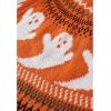 imageCHICWISH Womens BlackArmy GreenOrange Cute Ghost Long Sleeves Halloween Knit Sweater PulloverOrange