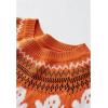 imageCHICWISH Womens BlackArmy GreenOrange Cute Ghost Long Sleeves Halloween Knit Sweater PulloverOrange