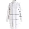imageCHICWISH Womens Comfy Casual Long Sleeve Neck Knit Top Pullover SweaterBlack Whitesweater Dress