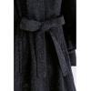 imageCHICWISH Womens OatmealGreyBlackPink SelfTie Bowknot Faux Fur PonchoBlack