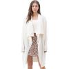 imageCHICWISH Womens Open Front Waterfall Longline Knit Cardigan Coatigan Light JacketCreamwaterfall