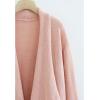 imageCHICWISH Womens Open Front Waterfall Longline Knit Cardigan Coatigan Light JacketPinkwaterfall