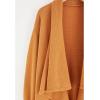 imageCHICWISH Womens Open Front Waterfall Longline Knit Cardigan Coatigan Light JacketPumpkin