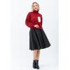imageCHICWISH Womens Red Embroidered Heart High Neck Knit SweaterRed