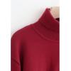 imageCHICWISH Womens Red Embroidered Heart High Neck Knit SweaterRed