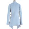 imageCHICWISH Womens Wide Lapel Tie Waist Knit Cardigan Coatigan Light JacketBaby Bluewide Lapel