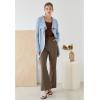 imageCHICWISH Womens Wide Lapel Tie Waist Knit Cardigan Coatigan Light JacketBaby Bluewide Lapel